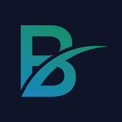 Initial Letter B Logo Design. B Logo Design. Creative And Modern B logo