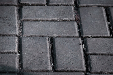 Close-up of a rustic cobblestone pathway, highlighting the unique textures and details of the weathered stones. Perfect for backgrounds, design elements, and architectural projects