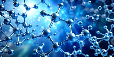 Molecular structure  Abstract background with molecules AI Generative