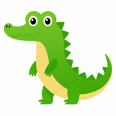 Cute Crocodile Vector Illustration