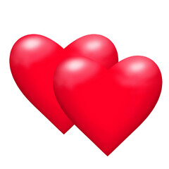 Red hearts, 3d heart, heart shape, sticker of heart, heart illustration, cople hearts