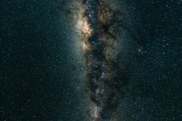 Stargazing at the night sky and milky way