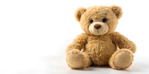 Obraz premium Teddy Bear Isolated On a White Background AI Generative