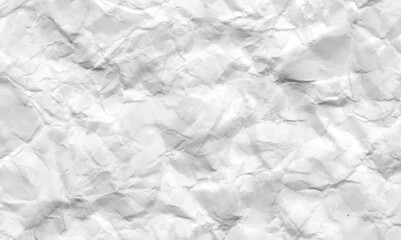 White paper wrinkled texture abstract background.