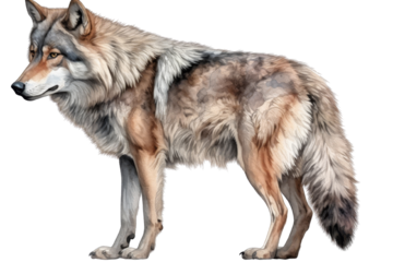 wolf isolated on white background