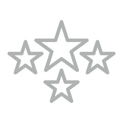 Obraz premium Star Vector Line Grey Icon Design