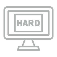Hard Vector Line Grey Icon Design
