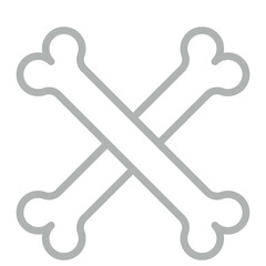 Bones Vector Line Grey Icon Design