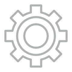 Setting Vector Line Grey Icon Design