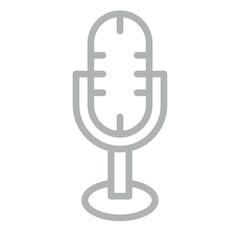 Obraz premium Microphone Vector Line Grey Icon Design