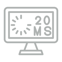 Ping Vector Line Grey Icon Design