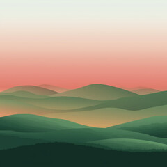 A natural landscape background with a smooth gradient mimicking a sunset over rolling hills