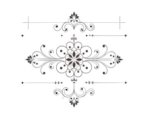 Set of Fancy Decorative Ornamental Lines vector. ai generated