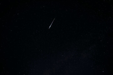 Perseid meteorite on a starry night