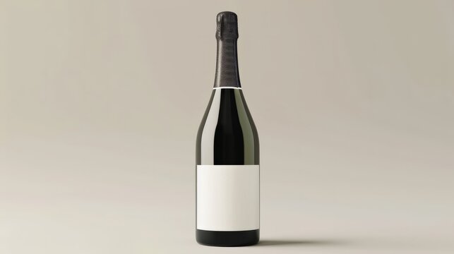 Champagne bottle mockup