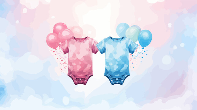 Its Boy Or Girl Onesies Background Vector Illustration.
