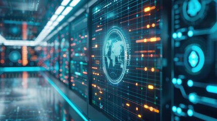 Fototapeta premium Crypto art displayed in a virtual environment, stylish and futuristic.