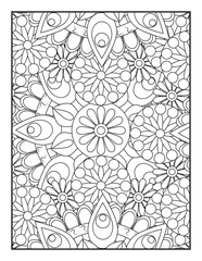 Mandala Coloring Pages. Seamless vector pattern. Black and white linear drawing. coloring page for children and adults. Mandala Coloring Book For Adult. Mandala Coloring Book. 