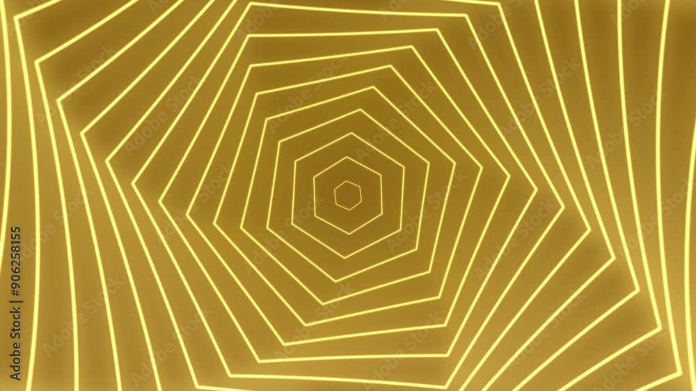 Wall mural gold background animated line abstract element for motion graphic, on background seamless loop anima