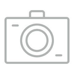 Camera Vector Line Grey Icon Design
