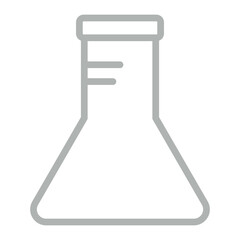 Flask Vector Line Grey Icon Design