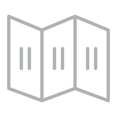 Brochure Vector Line Grey Icon Design