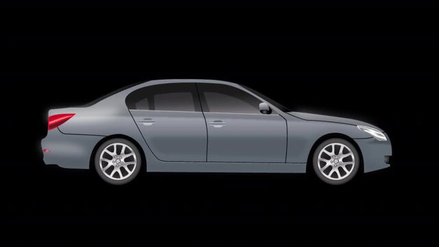 Realistic Car Moving Looping Video 