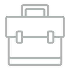Briefcase Vector Line Grey Icon Design