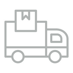 Shipping Vector Line Grey Icon Design
