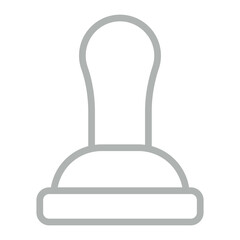 Stamp Vector Line Grey Icon Design