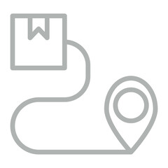 Tracking Vector Line Grey Icon Design