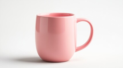 A ceramic mug with a unique shape meticulously styled against a clean white background
