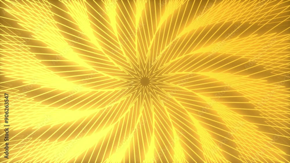 Wall mural gold background animated line abstract element for motion graphic, on background seamless loop anima