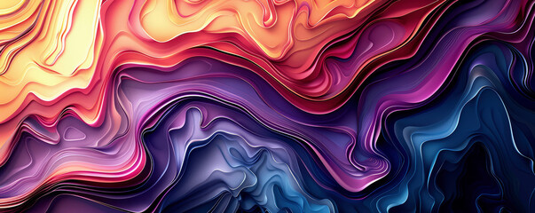 Obraz premium Vibrant Abstract Background with Colorful Wavy Texture for Design and Artwork