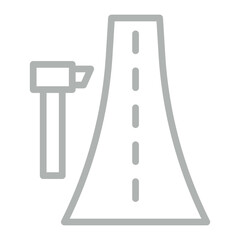 Speed Trap Vector Line Grey Icon Design