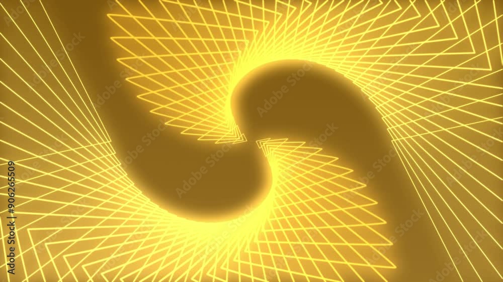 Wall mural gold background animated line abstract element for motion graphic, on background seamless loop anima