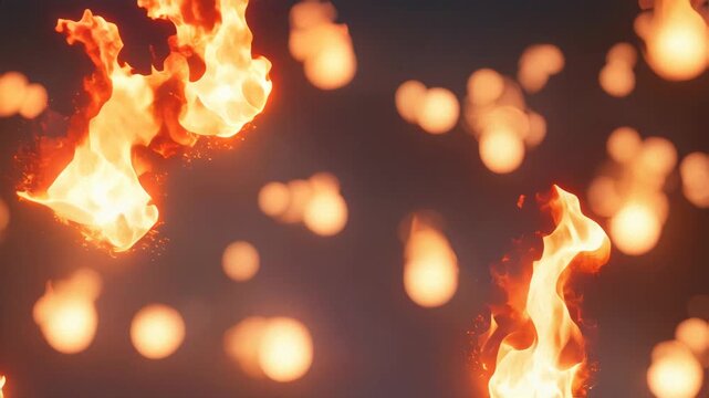 Floating Flames Abstract Background