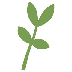 Branch with leaves Icon Vector Illustration 
