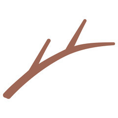 Dried Branch Icon Vector Illustration 