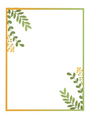Leaf frames for wedding invitations and greeting card decorations, natural feel frames