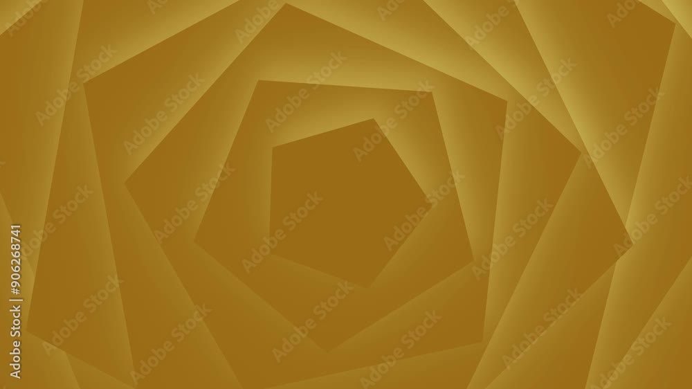 Wall mural gold background animated shape abstract element for motion graphic, on background seamless loop anim