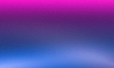 Abstract gradient blue pink neon background. Rough texture, noise grain. Design elements for wallpaper backdrop. Banner, poster, postcard, product illustration, book cover.