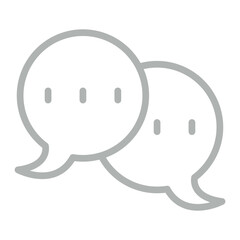 Comment Vector Line Grey Icon Design