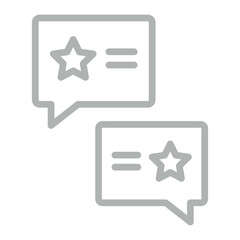 Reviews Vector Line Grey Icon Design