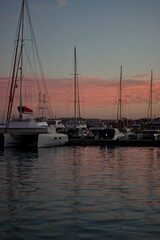 Yachts on the dock at Hurghada Marina. Egypt.