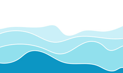 Smooth Water Flow Ripple Lines. Vector illustration