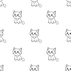 seamless pattern with cats