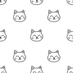 seamless pattern with cats