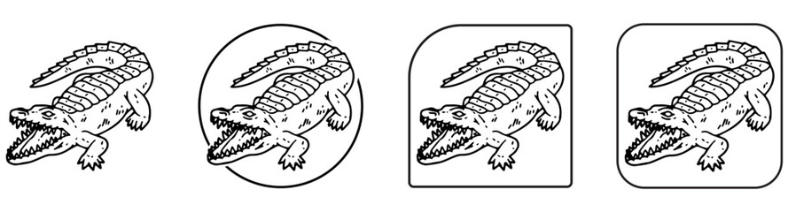 Crocodile icon set.eps