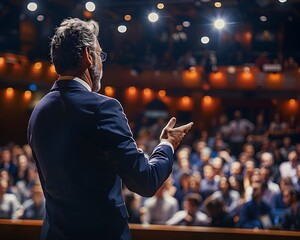 Business Leader Delivers Keynote Speech to Enthusiastic Audience